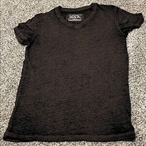 Buckle Black Brown V-Neck T-Shirt